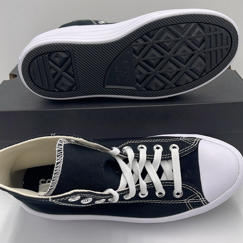Converse WMNS CTAS MOVE HI
BLACK/NATURAL IVORY/WHITE 568497C Platforms Sneakers - Picture 3 of 16